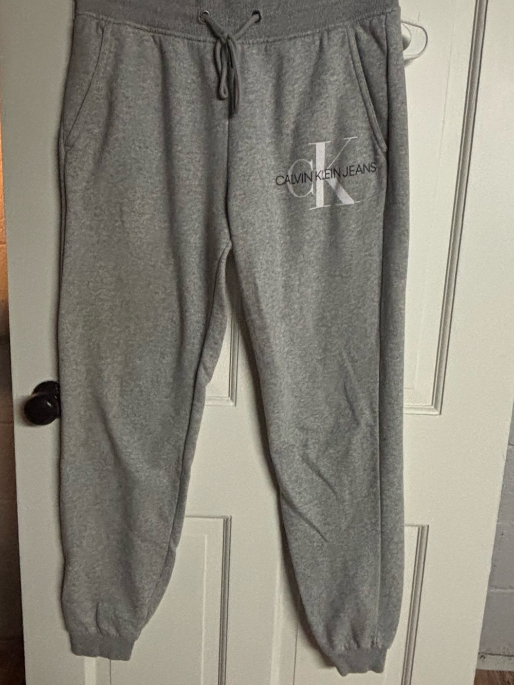 Calvin Klein Jeans Gray Men's Jogger Sweatpants with Logo